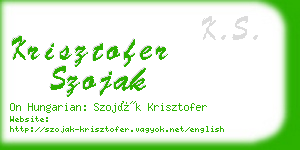 krisztofer szojak business card